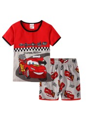 New Children Pajamas Sets Kids Boys Girls Cars Baby Clothes Sleepwear Cotton Pajamas Lightning McQueen Cartoon Sleepwear Set