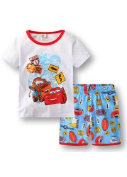 New Children Pajamas Sets Kids Boys Girls Cars Baby Clothes Sleepwear Cotton Pajamas Lightning McQueen Cartoon Sleepwear Set