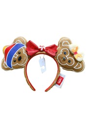 Original Disney Mickey Mouse Headband for Women Sequin Ears Costume Headband Cosplay Plush Adult Kids Headband