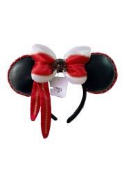 Original Disney Mickey Mouse Headband for Women Sequin Ears Costume Headband Cosplay Plush Adult Kids Headband