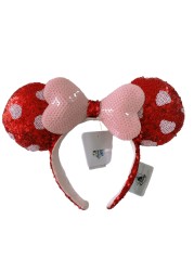 Original Disney Mickey Mouse Headband for Women Sequin Ears Costume Headband Cosplay Plush Adult Kids Headband