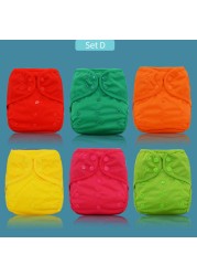 EezKoala 6pcs/set Eco Friendly Adjustable Cloth Diaper Cover Size 0-2 Years Baby Boys Girls Washable Washable