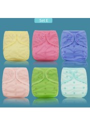 EezKoala 6pcs/set Eco Friendly Adjustable Cloth Diaper Cover Size 0-2 Years Baby Boys Girls Washable Washable