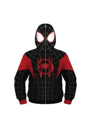 Autumn Fashion Boys Full Sleeve Full Zipper Hoodies Children Sweatshirts Super Heroes Cosplay Costume Outwear Kids Coats