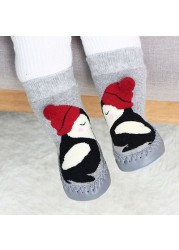 baby indoor sock shoes newborn baby socks winter thick terry cotton baby girl sock with rubber soles infant animal funny sock