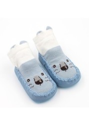 baby indoor sock shoes newborn baby socks winter thick terry cotton baby girl sock with rubber soles infant animal funny sock