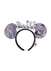 New Disney Mickey Mouse Ears Headband Space Lunar Mountain New Year Minnie Bow Pink Sequins Cartoon Anime Headdress Headband Gif