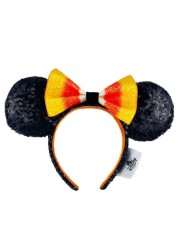 New Disney Mickey Mouse Ears Headband Space Lunar Mountain New Year Minnie Bow Pink Sequins Cartoon Anime Headdress Headband Gif