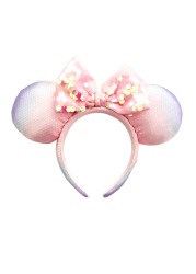 New Disney Mickey Mouse Ears Headband Space Lunar Mountain New Year Minnie Bow Pink Sequins Cartoon Anime Headdress Headband Gif