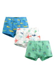 3pcs/set Cartoon Dinosaur Cotton Boys Boxer Underpants Children Panties Warm Cartoon Underwear Kids Panty Shorts 3-10 Years