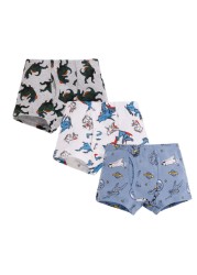 3pcs/set Cartoon Dinosaur Cotton Boys Boxer Underpants Children Panties Warm Cartoon Underwear Kids Panty Shorts 3-10 Years