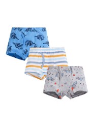 3pcs/set Cartoon Dinosaur Cotton Boys Boxer Underpants Children Panties Warm Cartoon Underwear Kids Panty Shorts 3-10 Years