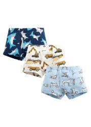 3pcs/set Cartoon Dinosaur Cotton Boys Boxer Underpants Children Panties Warm Cartoon Underwear Kids Panty Shorts 3-10 Years