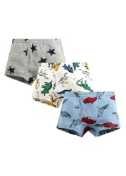 3pcs/set Cartoon Dinosaur Cotton Boys Boxer Underpants Children Panties Warm Cartoon Underwear Kids Panty Shorts 3-10 Years