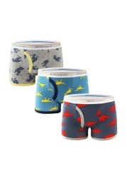 3pcs/set Cartoon Dinosaur Cotton Boys Boxer Underpants Children Panties Warm Cartoon Underwear Kids Panty Shorts 3-10 Years