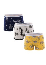 3pcs/set Cartoon Dinosaur Cotton Boys Boxer Underpants Children Panties Warm Cartoon Underwear Kids Panty Shorts 3-10 Years