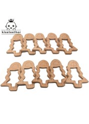 10pcs Safe Kara Teething Baby Cute Teether Antlers Design Wooden Ring Animal Shape Handmade Toy Wooden Teether - Giraffe Teether