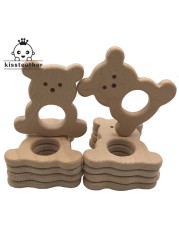 10pcs Safe Kara Teething Baby Cute Teether Antlers Design Wooden Ring Animal Shape Handmade Toy Wooden Teether - Giraffe Teether