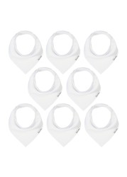 8pcs Baby Bibs Baby Saliva Bobble Bibs Unisex Bibs Set for Drooling and Teething 100% Organic Cotton Newborn Absorbent Soft Bibs