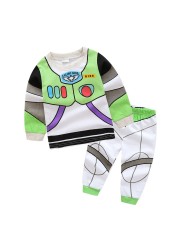 1-7y New Kids Twisty Woody Buzz Lightyear Pajamas Sets Baby Girls and Boys Clothes Pajamas Cartoon 2 Pieces Set