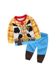 1-7y New Kids Twisty Woody Buzz Lightyear Pajamas Sets Baby Girls and Boys Clothes Pajamas Cartoon 2 Pieces Set