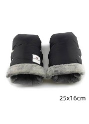 2pcs Winter Warm Stroller Gloves Waterproof Gloves Stroller Accessory Stroller Mitten Winter Warm Pram Gloves Hand Muff Mitten Baby