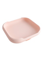 Baby Feeding Silicone Dinner Plate Square Tray With Suction Cup Food Grade Silicone Kids Tableware Waterproof Baby Plate