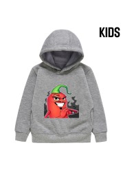 Children Hoodie Merch EdisonPts Pepper Autumn Winter Kid Long Sleeve Thick Hooded Sweatshirts Edison Pts Family Clothes