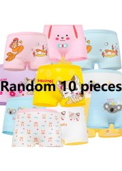 10 pieces/lot Design Children Girls Cotton Soft Lovely Panties Cartoon Baby Underwear for Girls Kids Boxer Panties Breathable