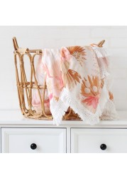 Cotton Muslin Swaddle Blankets for Newborns Tassel Receiving Blanket Newborn Baby Swaddle Wrap Infant Sleeping Bed Quilt Cover