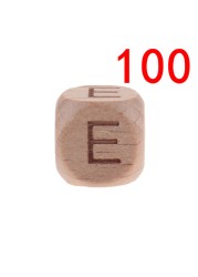 100pcs Baby Teething Beads 12mm Letter Beech Beads Pacifier Chain Letters Wooden Pacifier Toys Personalized Newborn Gifts