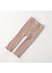 Girls Leggings Children Pants Infant Newborn Kids Leggings Toddler Girl Trousers Ribbed Leggings Spring Autumn Cotton