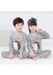 Baby Boy Girl Pajama Sets Korean Spring Pajamas For Kids Sleepwear Set Cotton Cartoon Cow Night Outfits Autumn Children Clothes