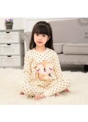 Baby Boy Girl Pajama Sets Korean Spring Pajamas For Kids Sleepwear Set Cotton Cartoon Cow Night Outfits Autumn Children Clothes