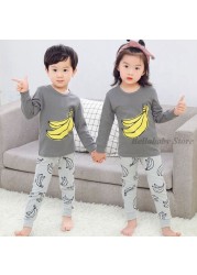 Baby Boy Girl Pajama Sets Korean Spring Pajamas For Kids Sleepwear Set Cotton Cartoon Cow Night Outfits Autumn Children Clothes