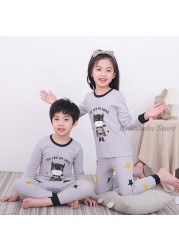 Baby Boy Girl Pajama Sets Korean Spring Pajamas For Kids Sleepwear Set Cotton Cartoon Cow Night Outfits Autumn Children Clothes