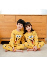 Baby Boy Girl Pajama Sets Korean Spring Pajamas For Kids Sleepwear Set Cotton Cartoon Cow Night Outfits Autumn Children Clothes