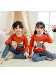 Baby Boy Girl Pajama Sets Korean Spring Pajamas For Kids Sleepwear Set Cotton Cartoon Cow Night Outfits Autumn Children Clothes