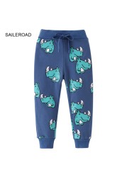 Sailroad 2-7 years 2022 New Spring Dinosaurs pants for boy kids boys pants pants casual sweatertrousers warm sports pants