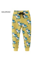 Sailroad 2-7 years 2022 New Spring Dinosaurs pants for boy kids boys pants pants casual sweatertrousers warm sports pants