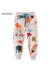 Sailroad 2-7 years 2022 New Spring Dinosaurs pants for boy kids boys pants pants casual sweatertrousers warm sports pants