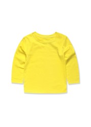 Boys Girls Full Sleeve T-Shirt Plain Cotton T-Shirt For Kids Casual Wear Kids Solid Tees Girls Tops For 2-14 Years