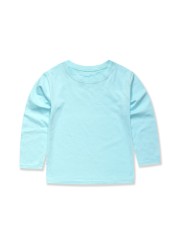 Boys Girls Full Sleeve T-Shirt Plain Cotton T-Shirt For Kids Casual Wear Kids Solid Tees Girls Tops For 2-14 Years