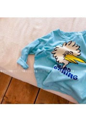 1-7 Years Old Children Long Sleeve T-shirt Cartoon Kids T-shirt 2021 New Boys Girls T-shirt Autumn Kids Clothes