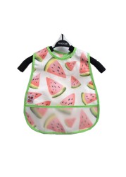 Baby Sleeves Waterproof Bib Cartoon Pattern Lunch Feeding Scarf Soft Cotton Baby Bibs EVA Layer Adjustable Saliva Cloth