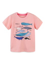 Little maven baby boys summer clothes lovely shark and whale cotton T-shirt baby boy boys kids 2-7 years