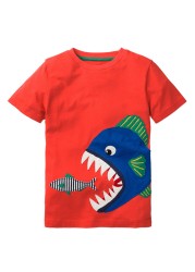 Little maven baby boys summer clothes lovely shark and whale cotton T-shirt baby boy boys kids 2-7 years