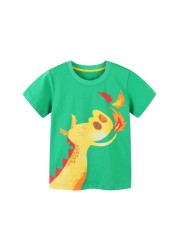 Little maven baby boys summer clothes lovely shark and whale cotton T-shirt baby boy boys kids 2-7 years