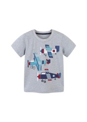 Little maven baby boys summer clothes lovely shark and whale cotton T-shirt baby boy boys kids 2-7 years