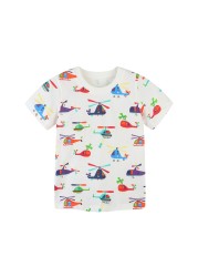 Little maven baby boys summer clothes lovely shark and whale cotton T-shirt baby boy boys kids 2-7 years